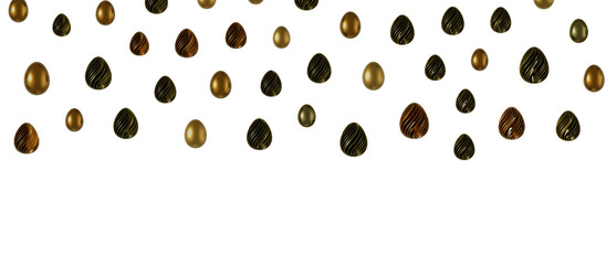Spring Easter web sale banner with gold luxury