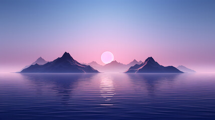 Fototapeta premium purple mountains landscape abstract graphic poster web page PPT background