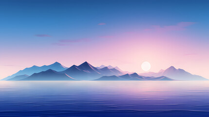 Fototapeta premium purple mountains landscape abstract graphic poster web page PPT background