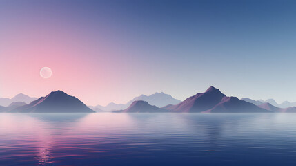 Fototapeta premium purple mountains landscape abstract graphic poster web page PPT background