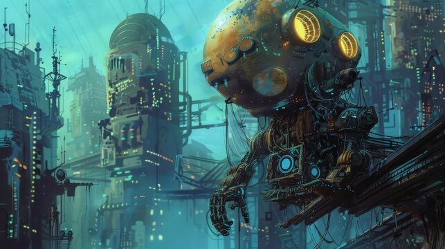 Look strange of innovation, gadgets that adapt to users health, painted in hitech styles, Futuristic sharpen for banner