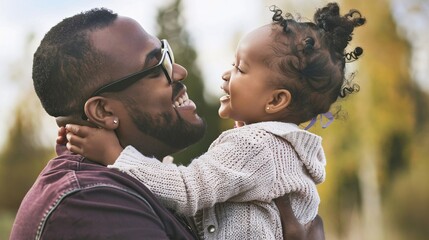  happy father and his daughter