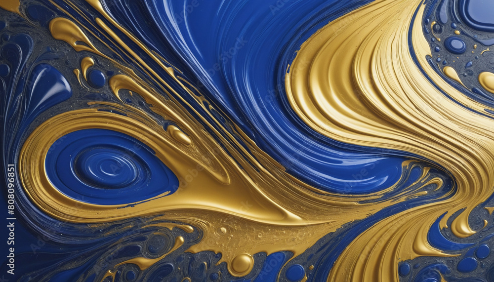 Fototapete unique generative ai design with negative space and white frame, incorporating watercolor and vector
