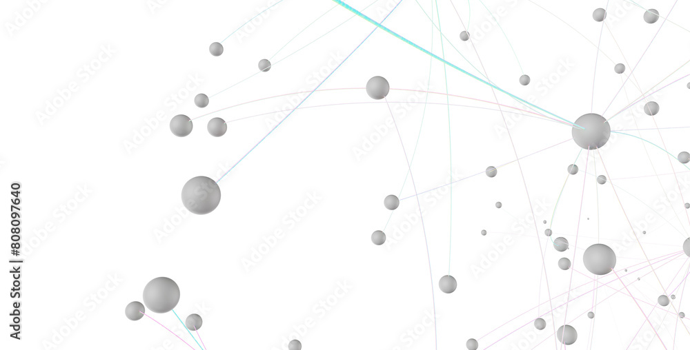 Poster abstract 3d render, network concept, background
