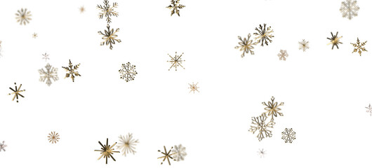 Snowflake Bliss: Striking 3D Illustration Showcasing Falling Holiday Snowflakes