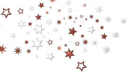 Yuletide Star Descent: Striking 3D Illustration Showcasing Falling Festive Stellar Fragments