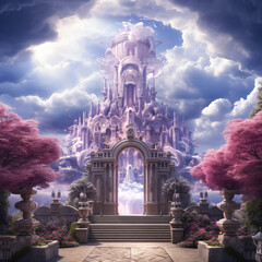magic gate - fantasy landscape illustration