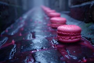 Macarons as Secret Signals: A Shadowy Alley Conveys an Underground Organization's Message
