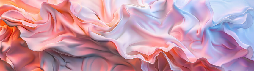 Tactile Textures, 3D textured surfaces blending into smooth 2D planes, Sensory contrast, Pastel background, Copy space