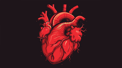 anatomical human heart sketch hand-drawn illustrati