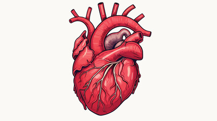 anatomical human heart sketch hand-drawn illustrati