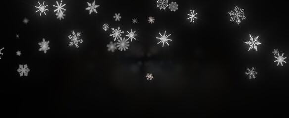 Snowflakes - The winter background, falling snowflakes