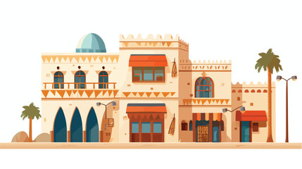 Arabian building traditional architecture house and