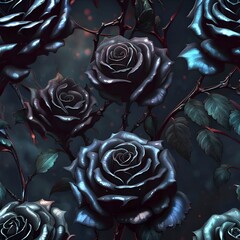rose petals on black