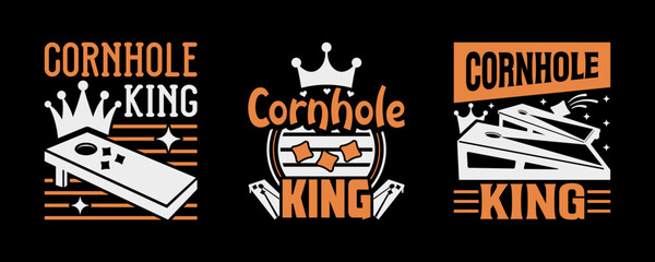 Cornhole King SVG Tshirt Bundle Cornhole Game Qoute Design, TG 0002