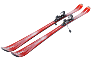 Skiing isolated on transparent background