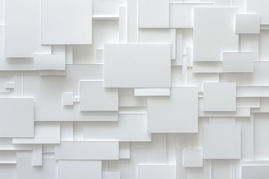 Abstract white square shape geometric line background. vector illustration.