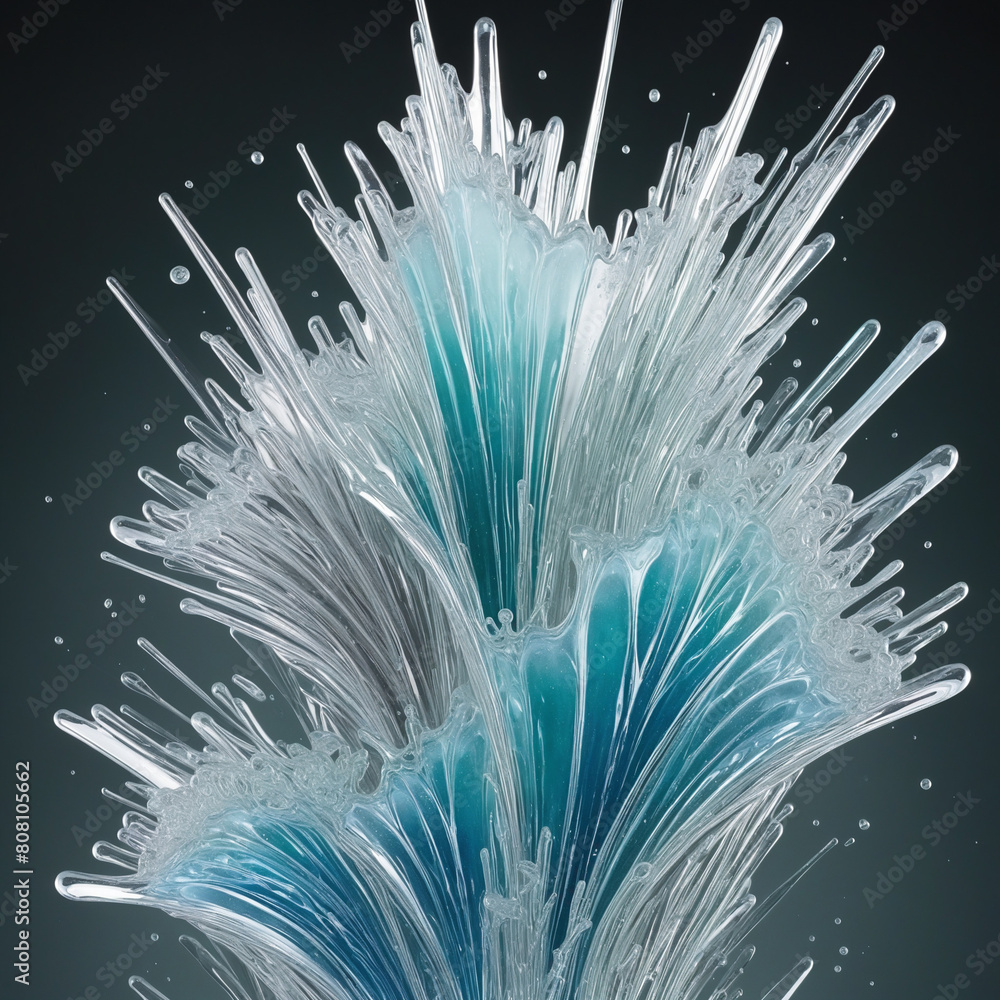 Poster abstract futuristic generative ai design with negative space, vector layout, and white frame, featur