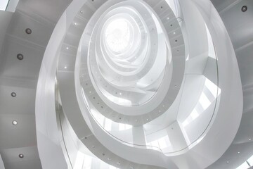 Modern white spiral structure