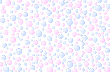 Pink and blue bubbles.