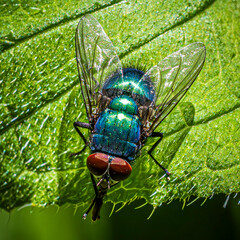 fly on leaf