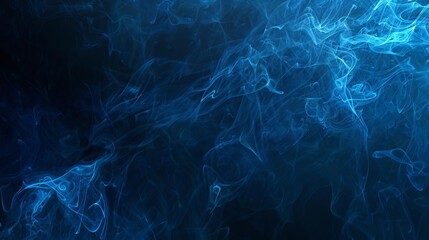 Whispy blue smoke on a dark background, perfect for themes involving mystery or the ethereal