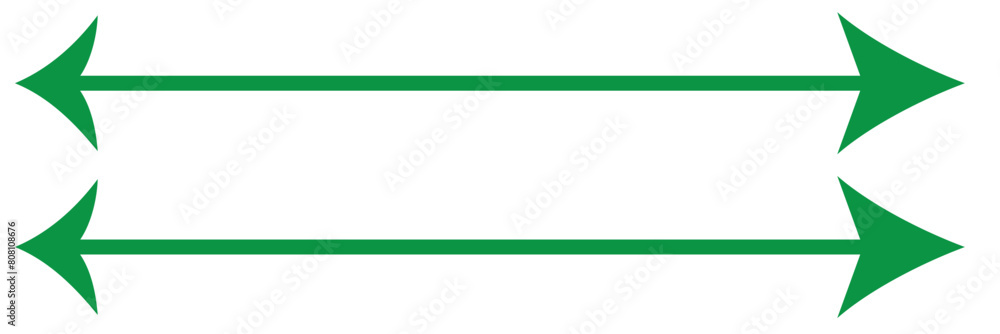 Poster green long arrow to the right . vector, isolated. green arrow isolated on transparency background