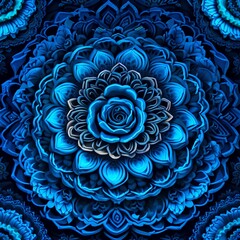 blue mandala pattern