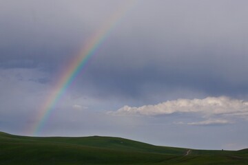 rainbow over the mountains