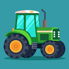 Farm Tractor vector illustration isolated on a background.