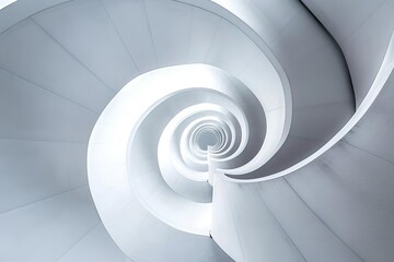 Fototapeta premium Modern white spiral structure