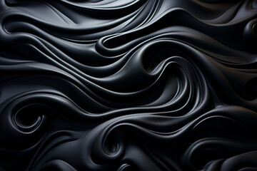 Obraz premium liquid silver, black, oil waves backgroung, Petroleum, fluid lines, liquid metal effect, with swirling patterns