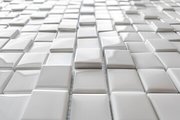 Obraz premium Threedimensional white tiles background, great for architectural or structured design concepts