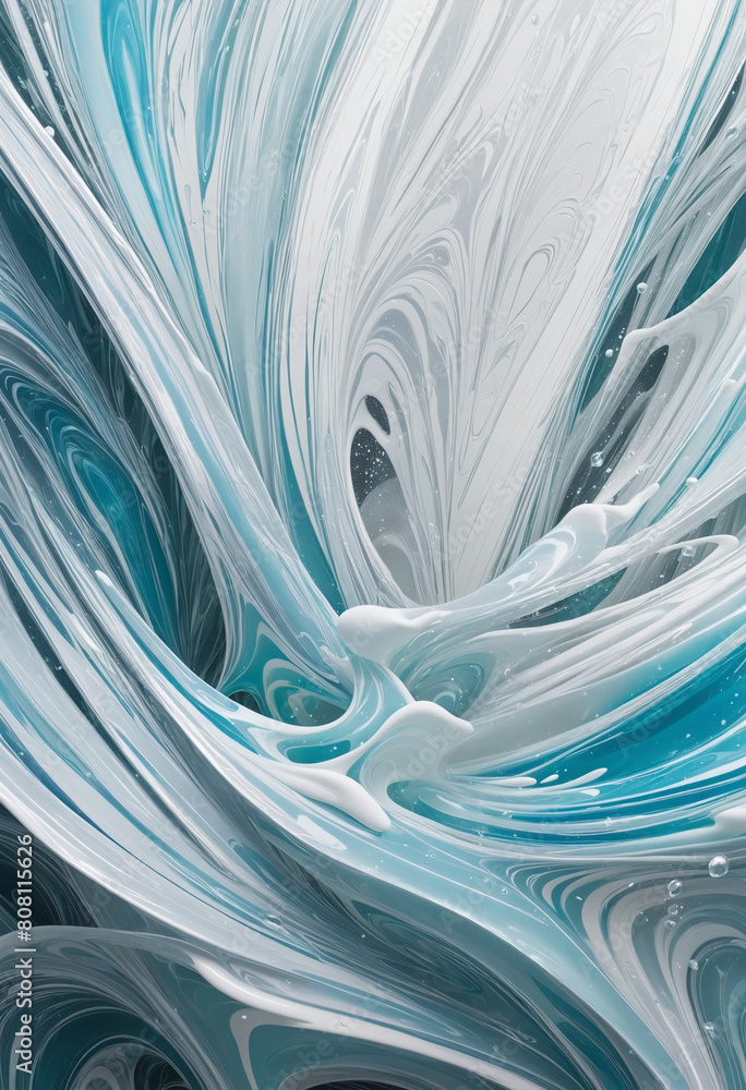 Poster abstract futuristic 3d texture with generative ai design, negative space, and copy space border fram