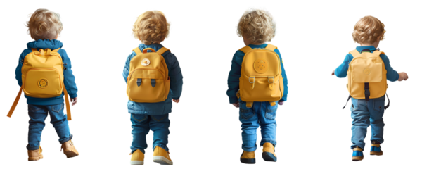 child study and backpack, go to school