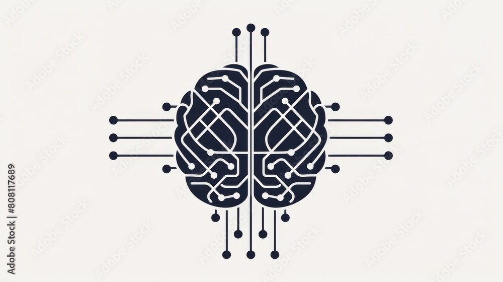 Poster data science icon with minimalist design for use in templates, websites, and presentations