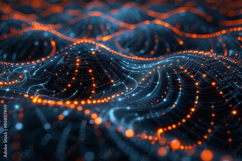 Aufkleber visual representation of a deep learning model that includes six layers, showing a three-dimensional
