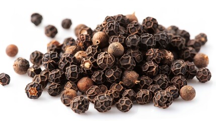 Fototapeta premium Photo of black pepper, Isolated on white background