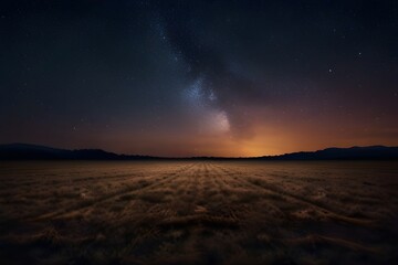 Field of stars in the space night. Surrounded by the empty dark center. Background of Universe...