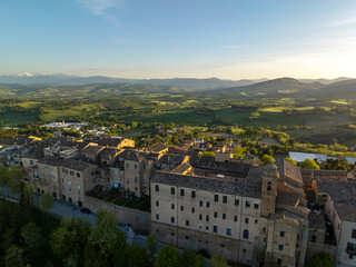 old town in Italy at sunset