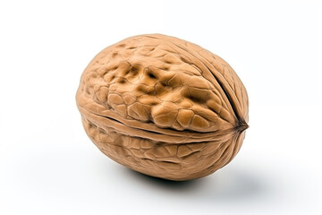 Fototapeta premium Walnuts isolated on white background close up. Healthy food.