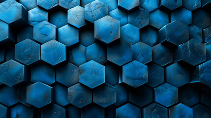 Dynamic Blue and Black 3D Pattern
