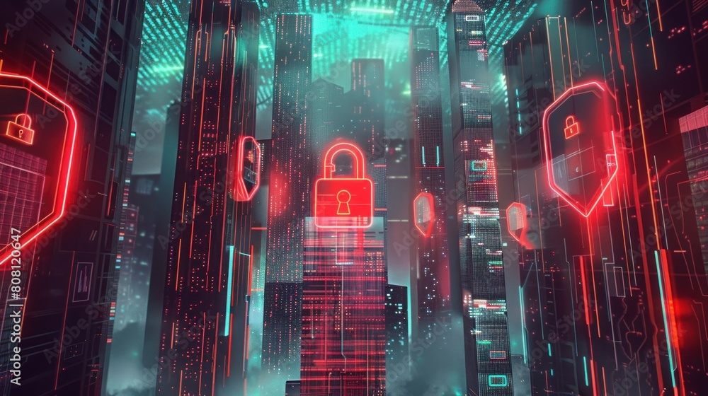 Aufkleber data network and digital communication concept,abstract background
