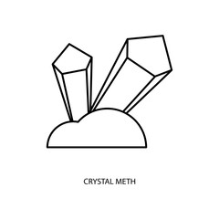 crystal meth concept line icon. Simple element illustration. crystal meth concept outline symbol design.