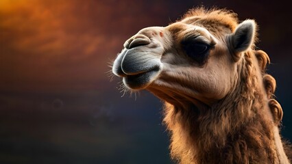 A camel with an extended mane