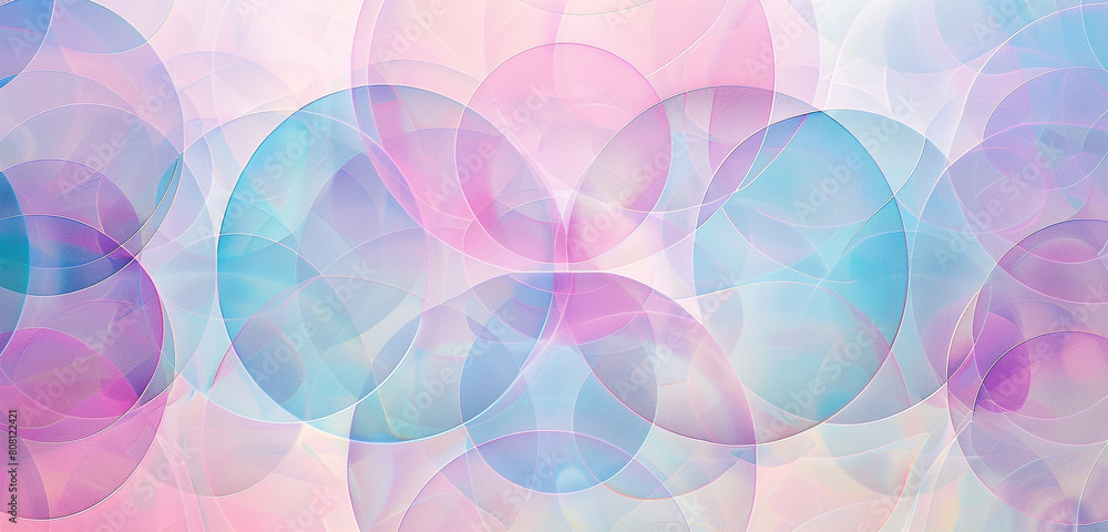 Poster venn diagram complexity in intersecting pastel circles on a soft background.