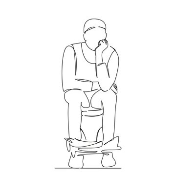 recommend clip art: man sitting on the toilet