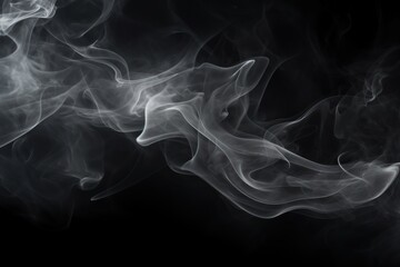 Fototapeta premium White smoke on black background