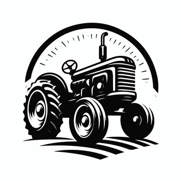 farmer tractor Art vector design  
