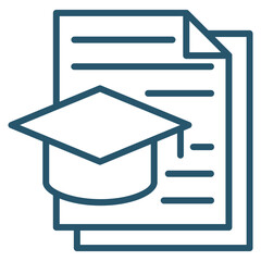 Training Document  Icon Element For Design